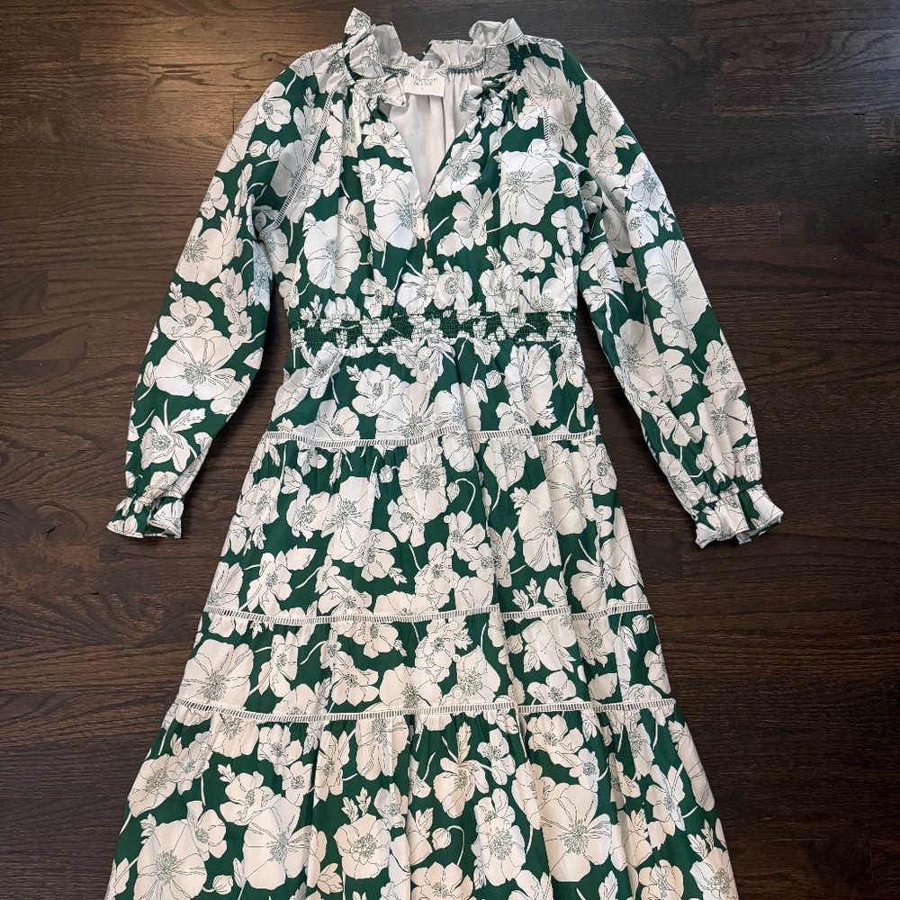 Hyacinth House green and white floral